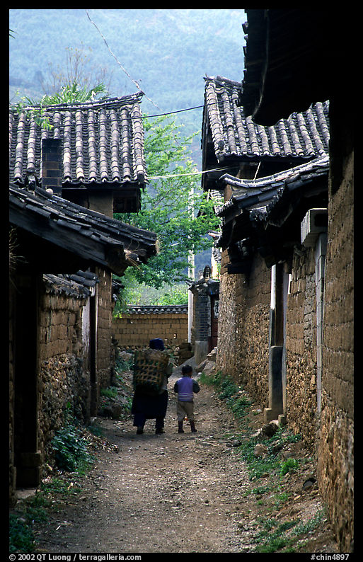 Village streets. Baisha, Yunnan, China