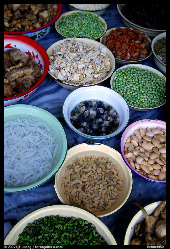 food ingredients in bowls.