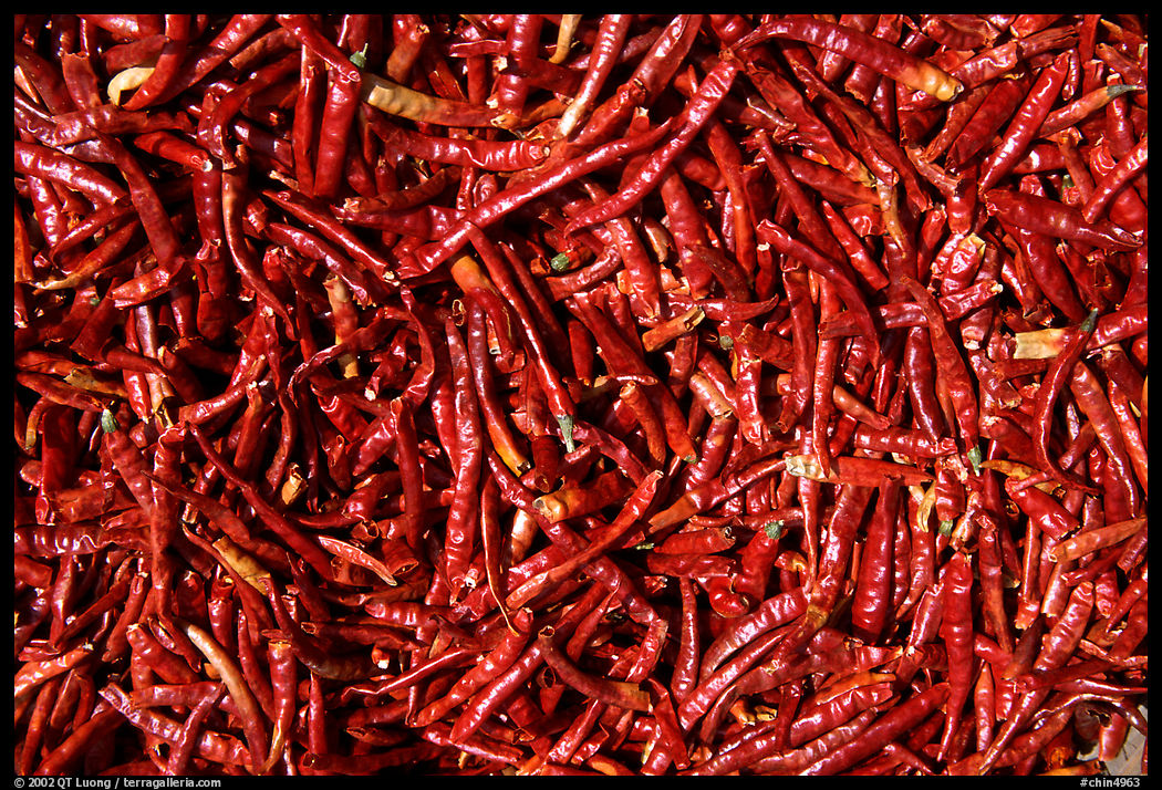Red peppers. Dali, Yunnan, China