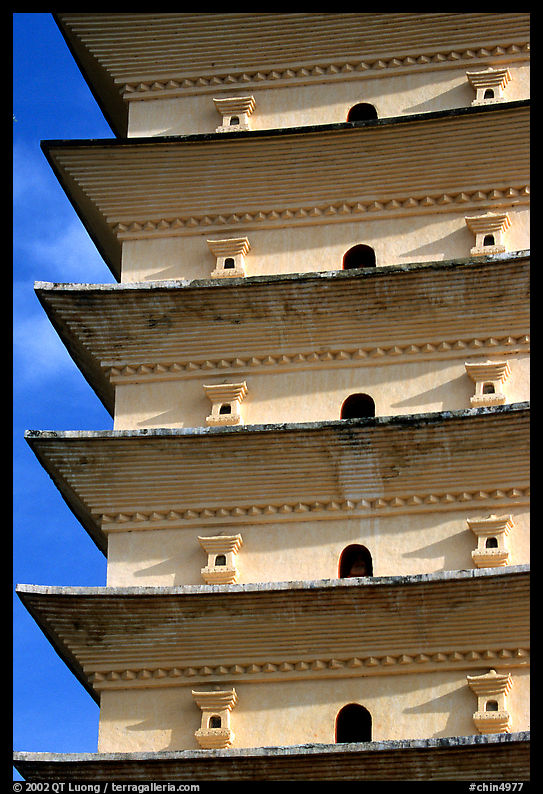 Detail of Quianxun Pagoda. Dali, Yunnan, China