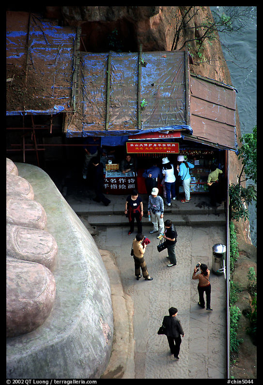 At the foot of the Grand Buddha. Leshan, Sichuan, China