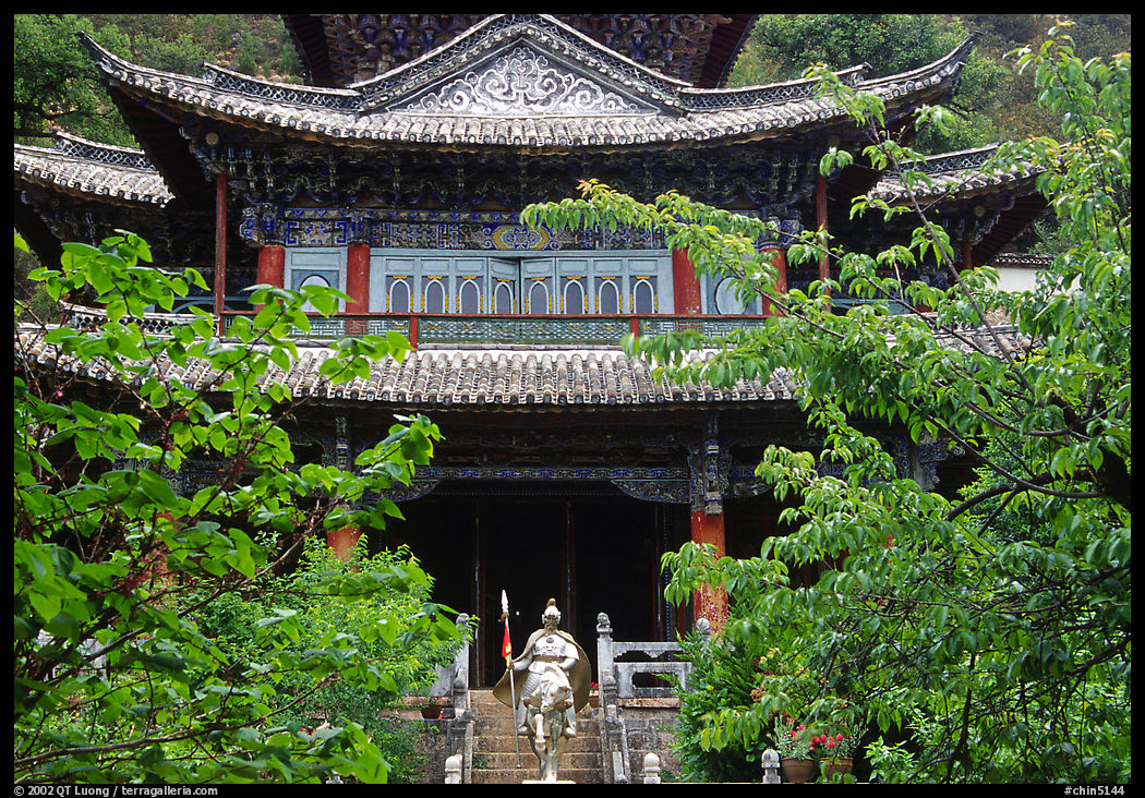 Ming dynasty Wufeng Lou (Five Phoenix Hall), a 20m high edifice dating from 1600. Lijiang, Yunnan, China