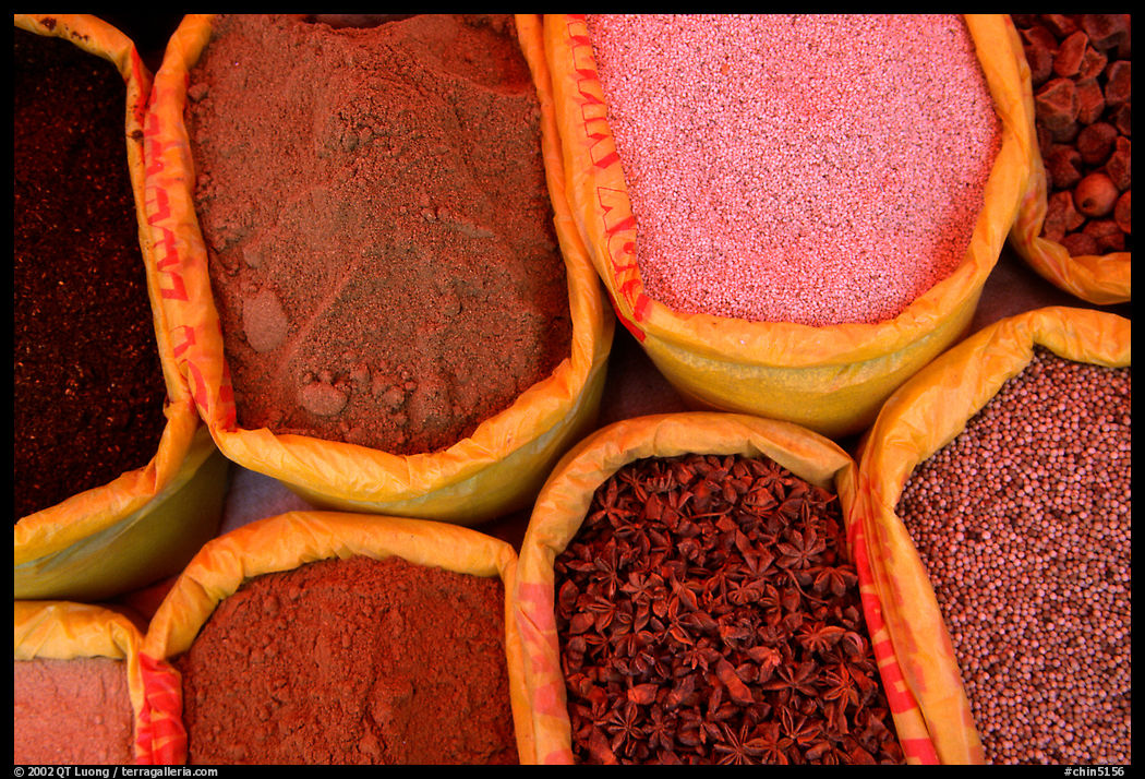 Spices for sale at the market.