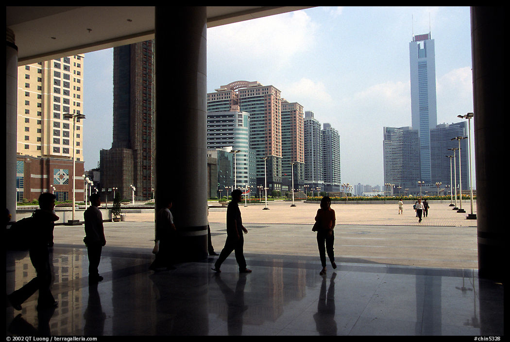 Hall of the modern East station linking to Hong-Kong. Guangzhou, Guangdong, China