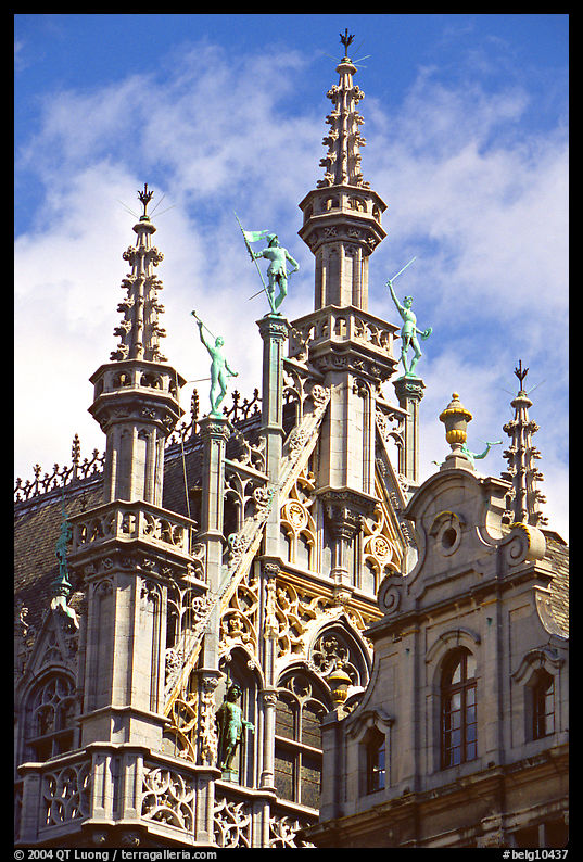 Roof of King's house, Grand Place. Brussels, Belgium