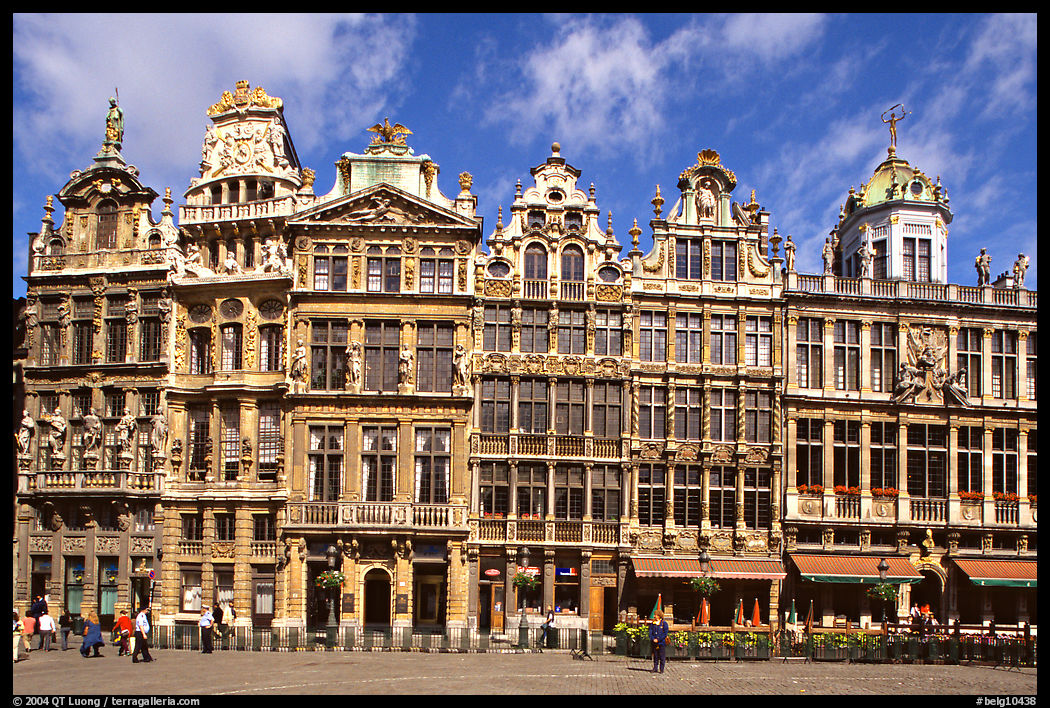 Baroque Guild houses, Grand Place. Brussels, Belgium