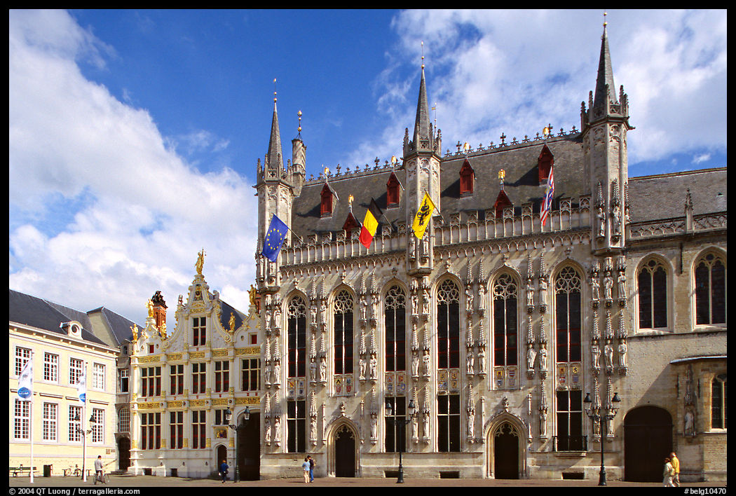 Gothic Town hall. Bruges, Belgium