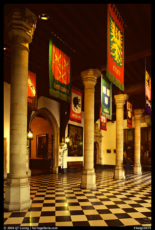 Entrance hall of the Stadhuis. Bruges, Belgium