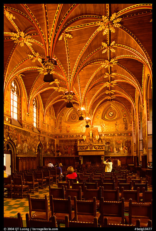 Gotische Zaal of the Stadhuis. Bruges, Belgium