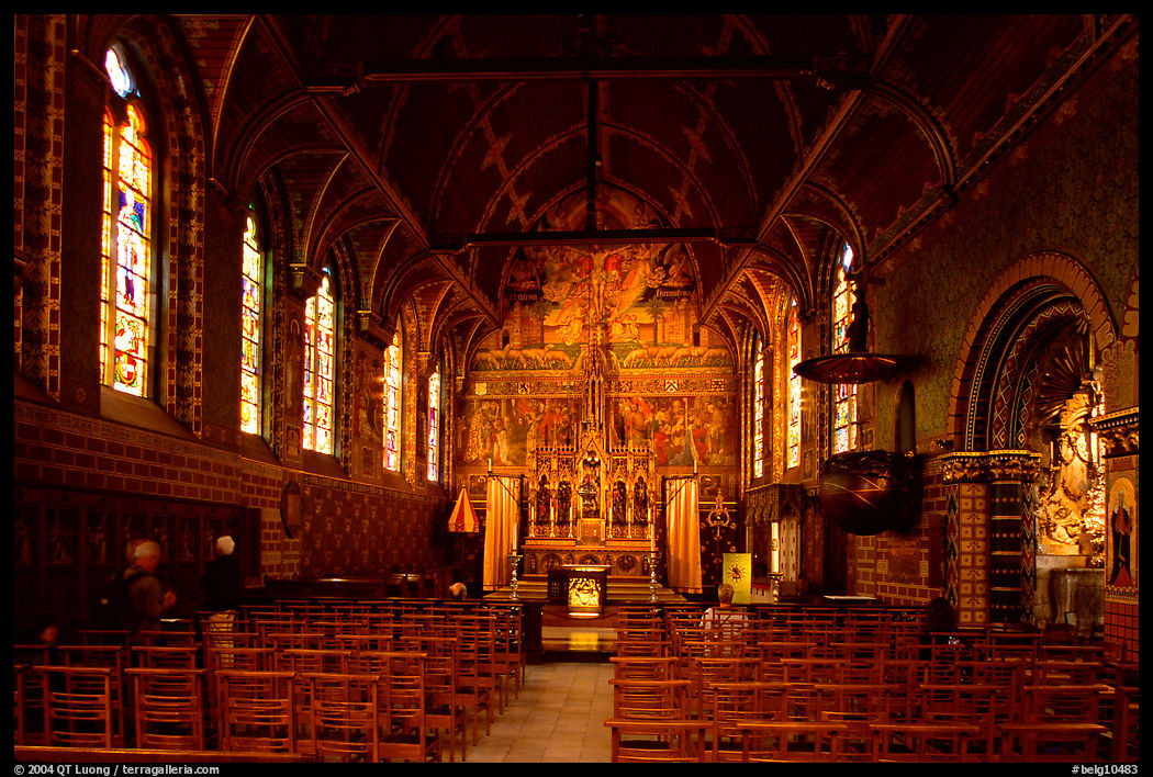 Upper Chapel of the Basilica of Holy Blood (Heilig-Bloedbasiliek). Bruges, Belgium
