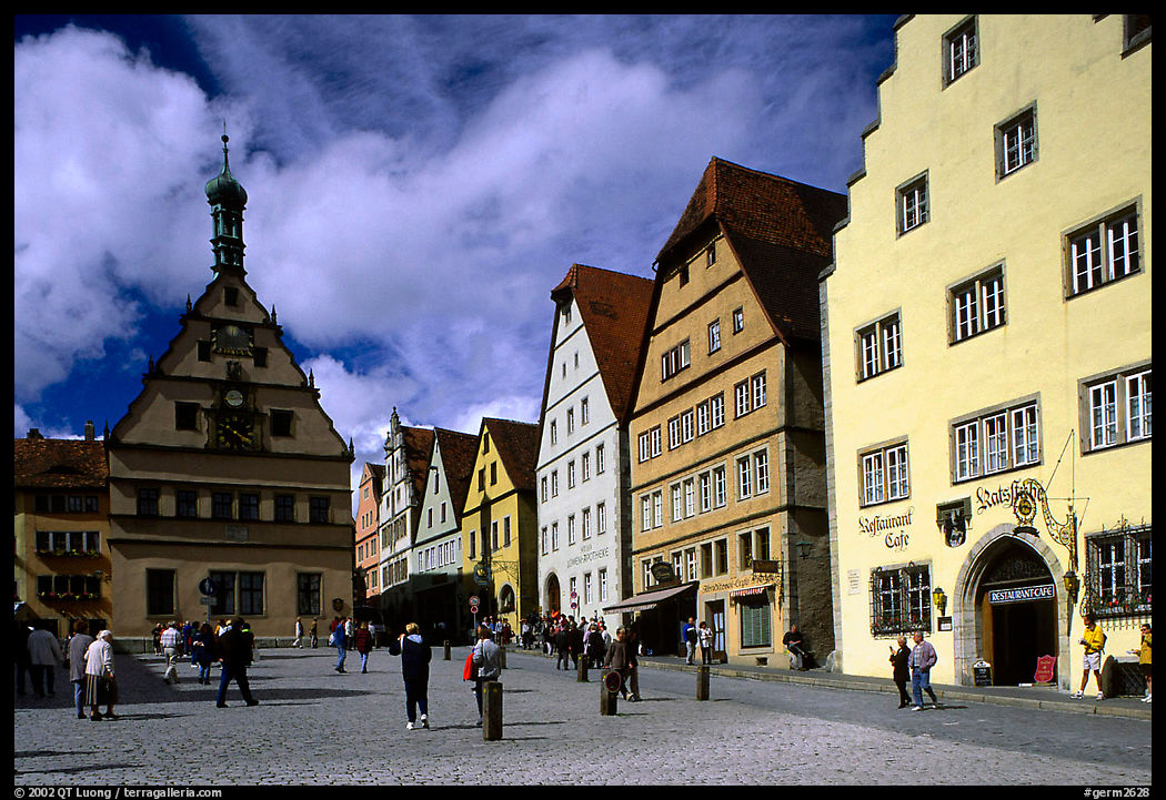 Marktplatz. Rothenburg ob der Tauber, Bavaria, Germany