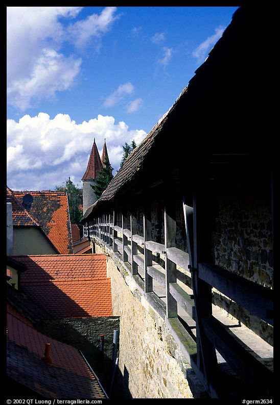 The well preserved ramparts. Rothenburg ob der Tauber, Bavaria, Germany