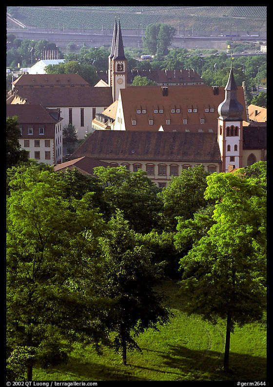 View from Festung Marienberg (citadel). Wurzburg, Bavaria, Germany