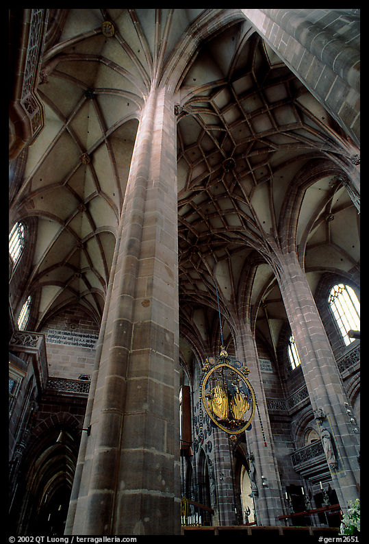 Interior of Sankt Lozenz Kirche. Nurnberg, Bavaria, Germany