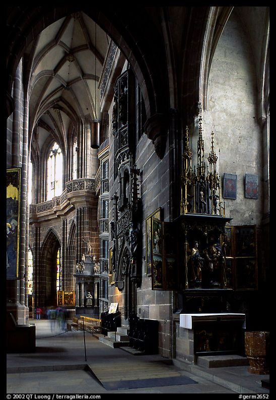 Interior of Sankt Lozenz Kirche. Nurnberg, Bavaria, Germany