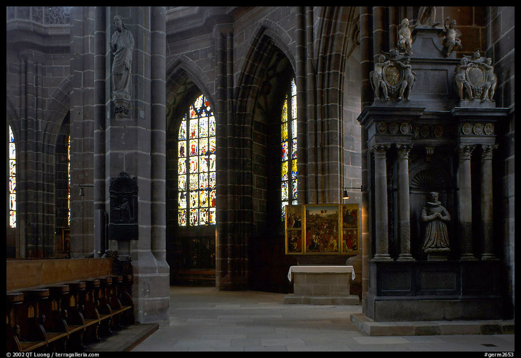 Interior of Sankt Lozenz Kirche. Nurnberg, Bavaria, Germany