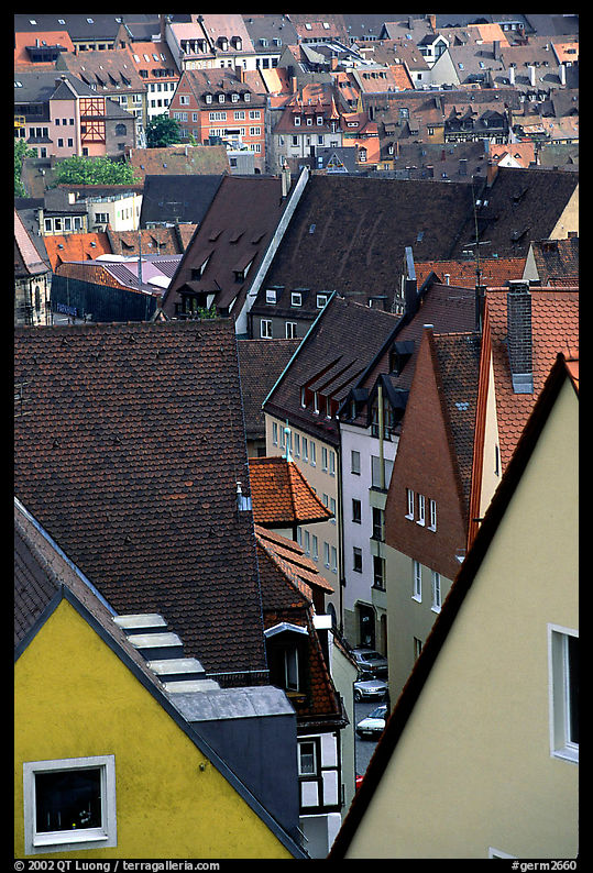 Old town rooftops. Nurnberg, Bavaria, Germany