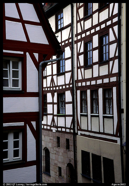 Timbered houses. Nurnberg, Bavaria, Germany
