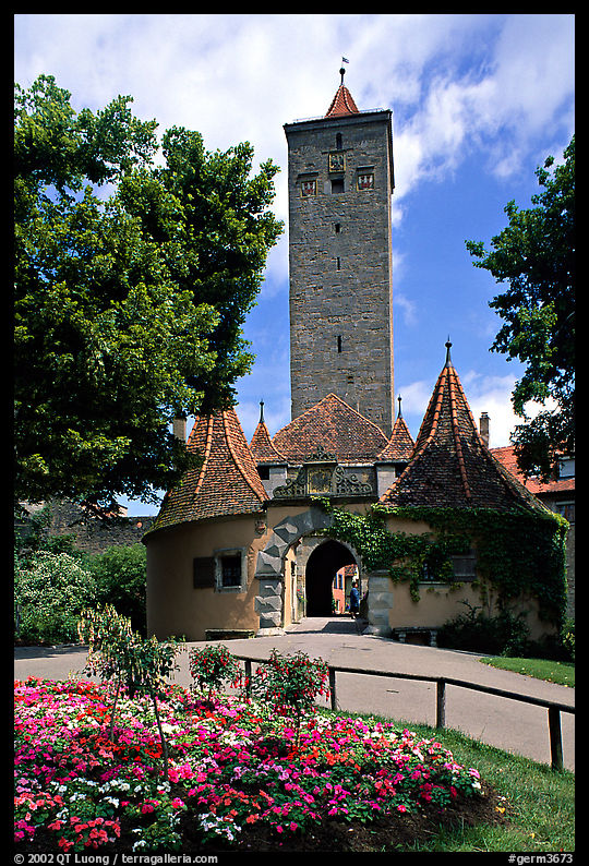Rampart Tower. Rothenburg ob der Tauber, Bavaria, Germany