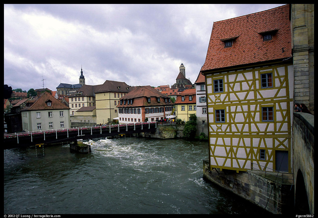 Houses and canal, Bamberg. Bavaria, Germany