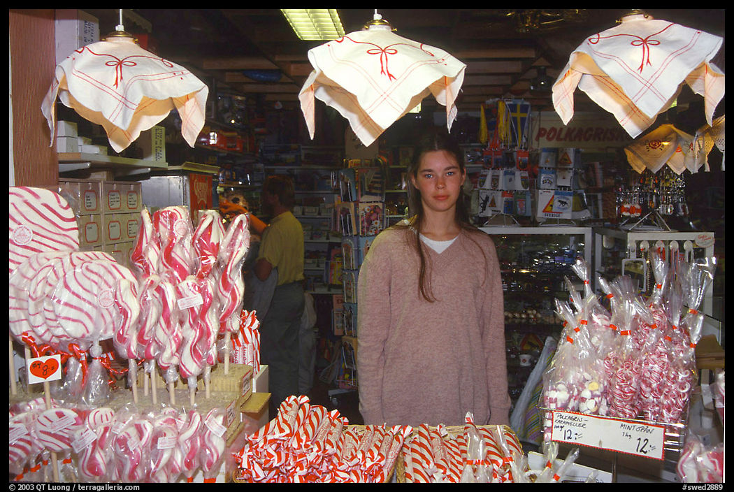 Candy store featuring local specialties in Granna. Gotaland, Sweden