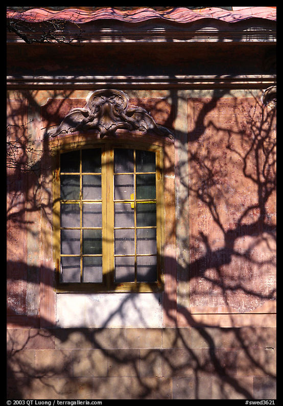 Wall and tree shadaw, royal residence of Drottningholm. Sweden