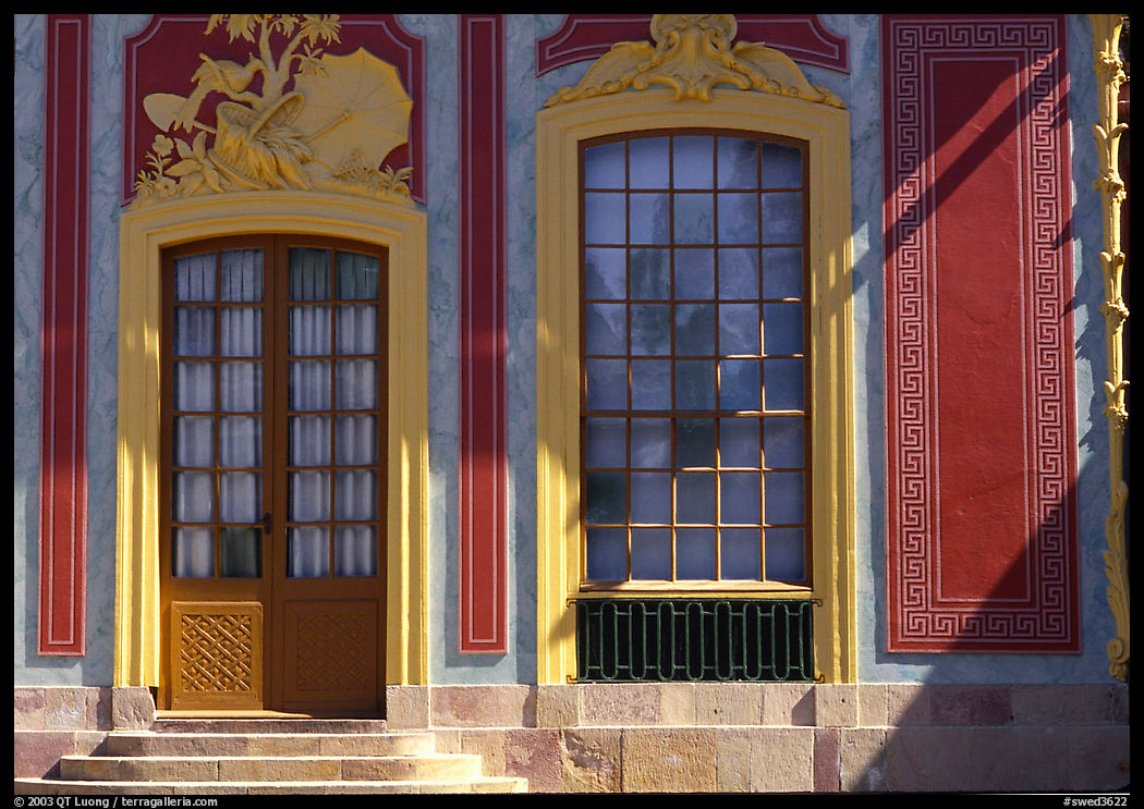 Gate and window, royal residence of Drottningholm. Sweden
