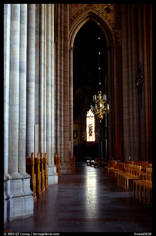 Inside the Cathedral of Uppsala. Uppland, Sweden