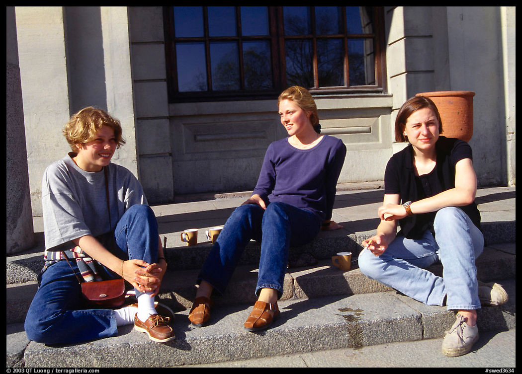 Students at the university of Uppsala. Uppland, Sweden