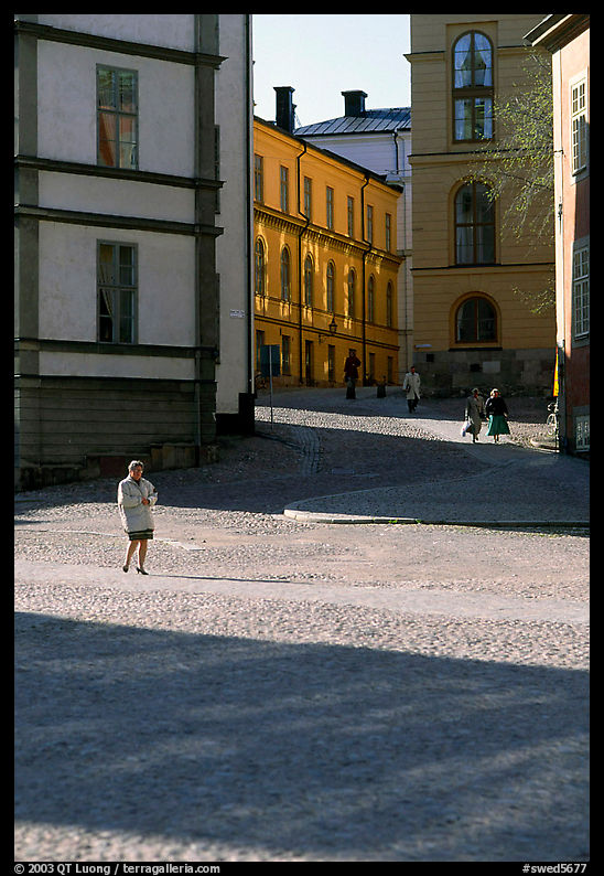 Streets of Gamla Stan, the island where the city began. Stockholm, Sweden