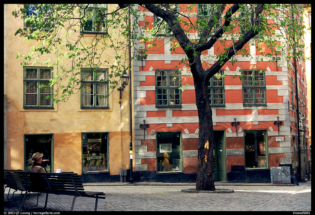 Small plaza in Gamla Stan. Stockholm, Sweden