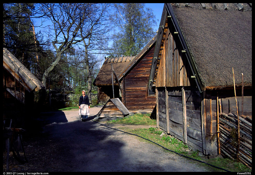 Rural houses, Skansen. Stockholm, Sweden