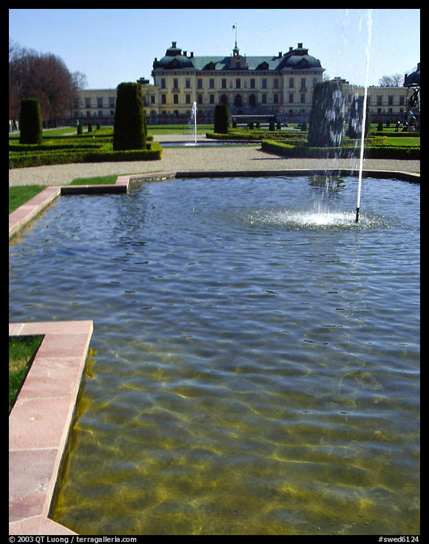 Basin in royal residence of Drottningholm. Sweden