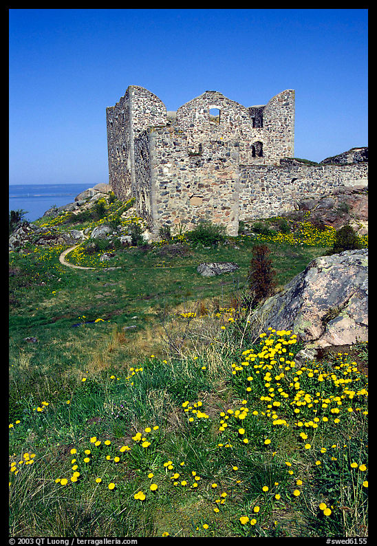 Ruins of the 16th century castle Brahehus near Granna. Gotaland, Sweden