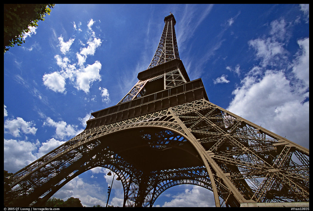 Eiffel tower seen from the base. Paris, France