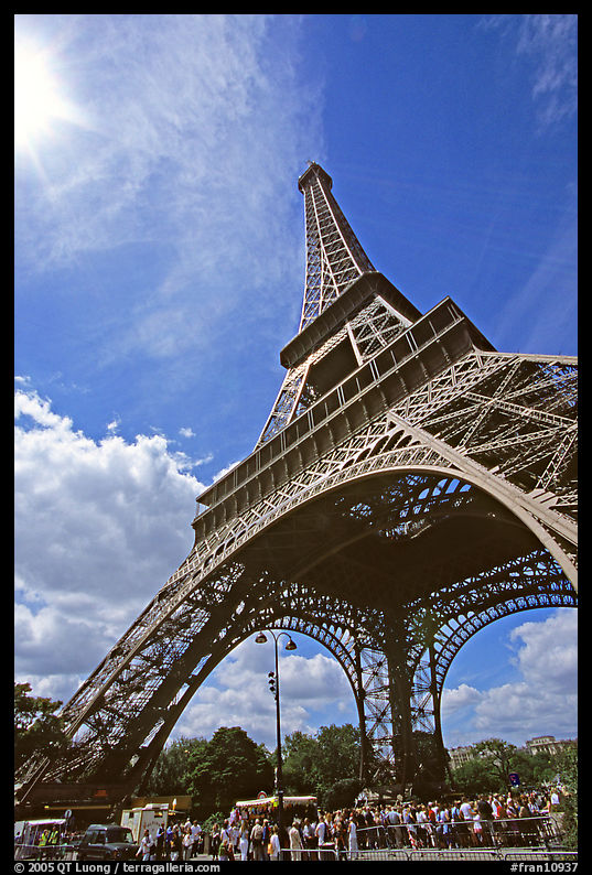 Eiffel tower seen from the base. Paris, France