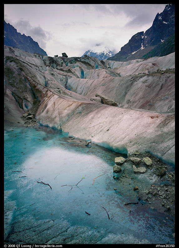 Glacial Pond on Mer de Glace glacier, Chamonix. France