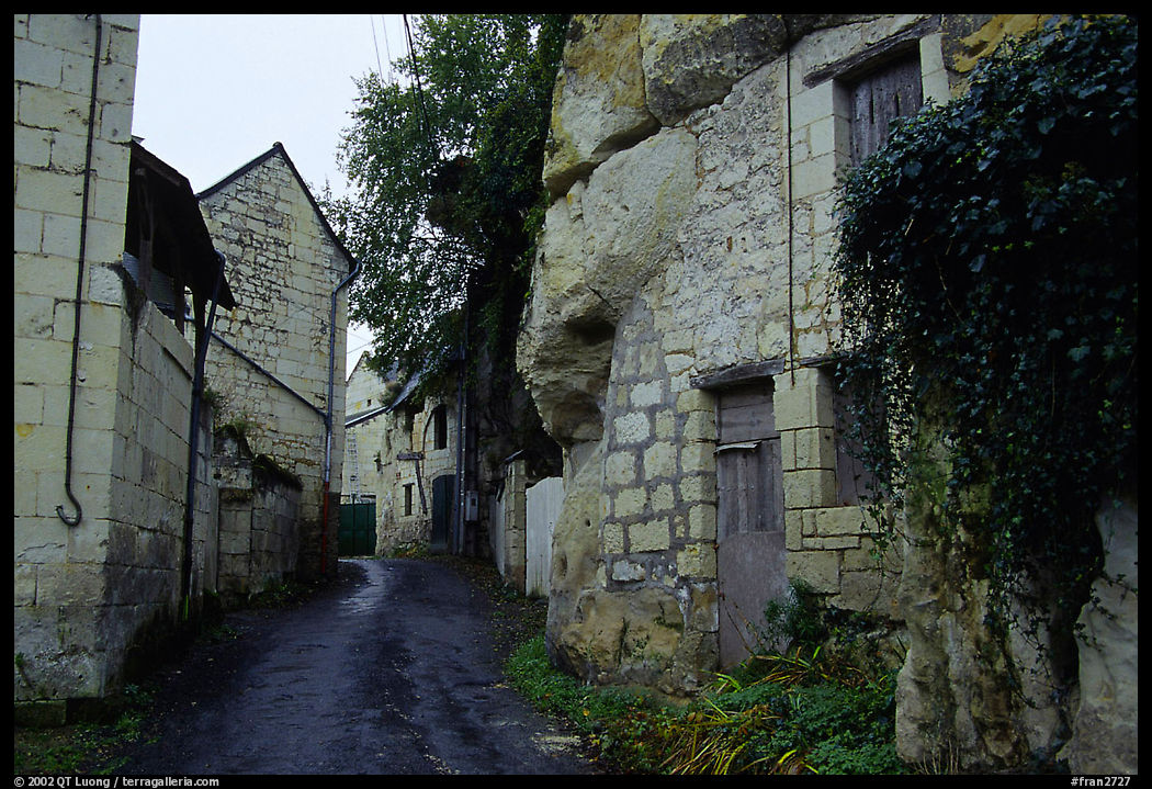 Troglodyte houses. Loire Valley, France