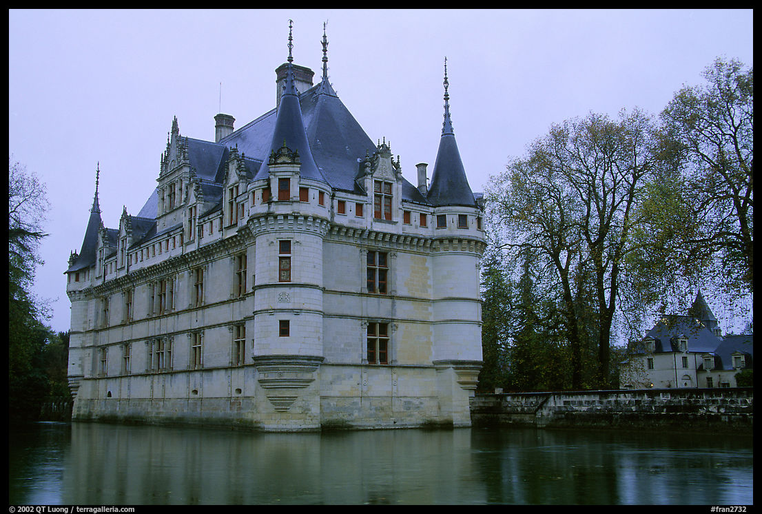 Azay-le-rideau chateau. Loire Valley, France