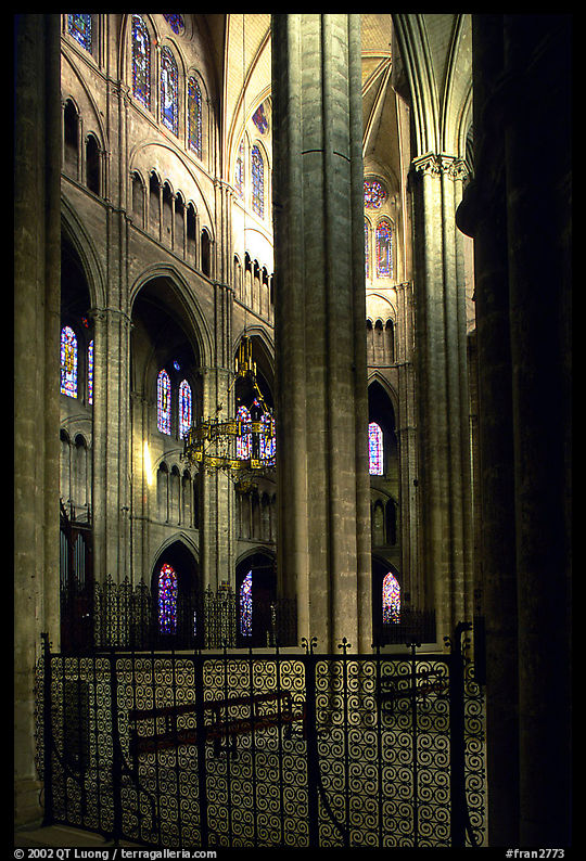 Inside the Saint-Etienne Cathedral. Bourges, Berry, France
