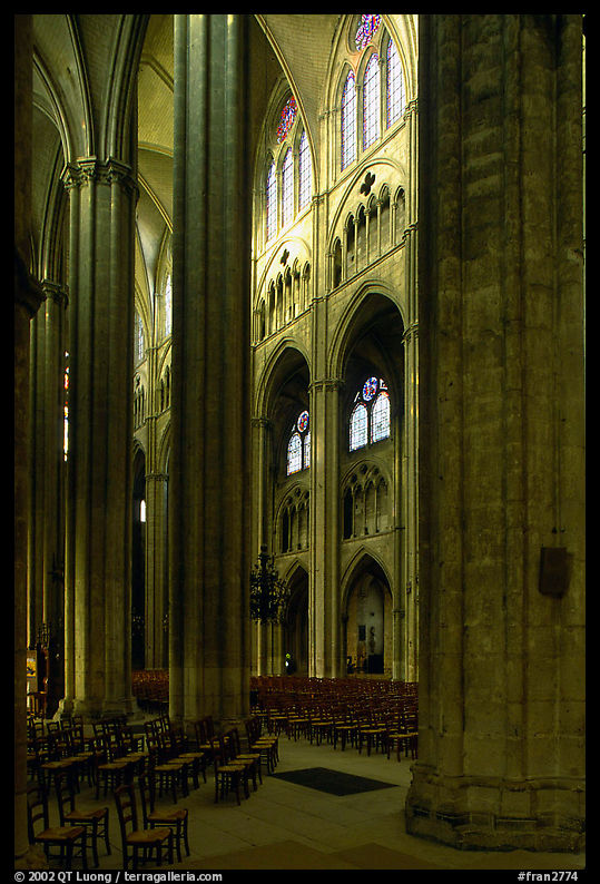 Inside the Saint-Etienne Cathedral. Bourges, Berry, France