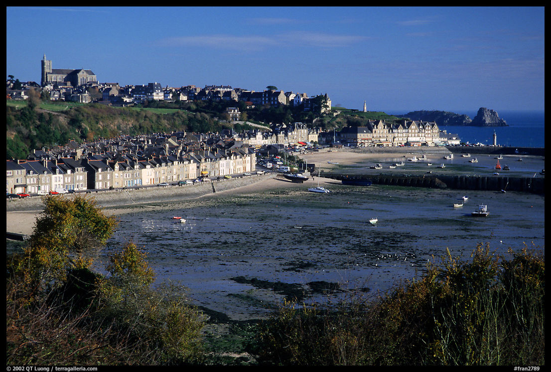 Cancale at low tide. Brittany, France