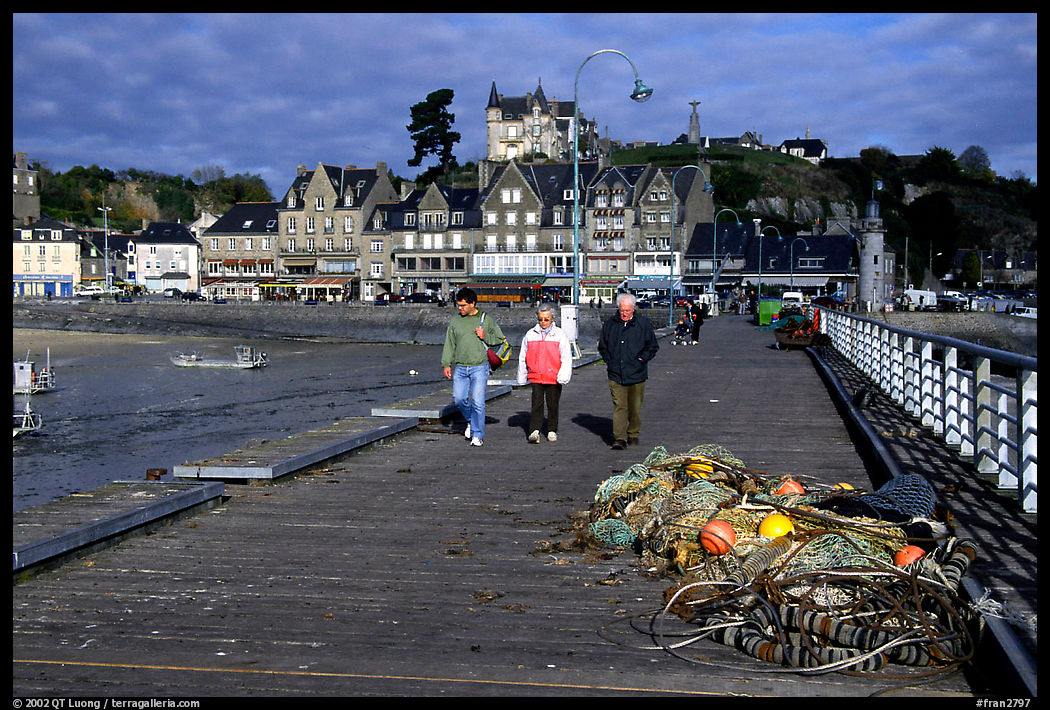 Pier and waterfront of Cancale. Brittany, France