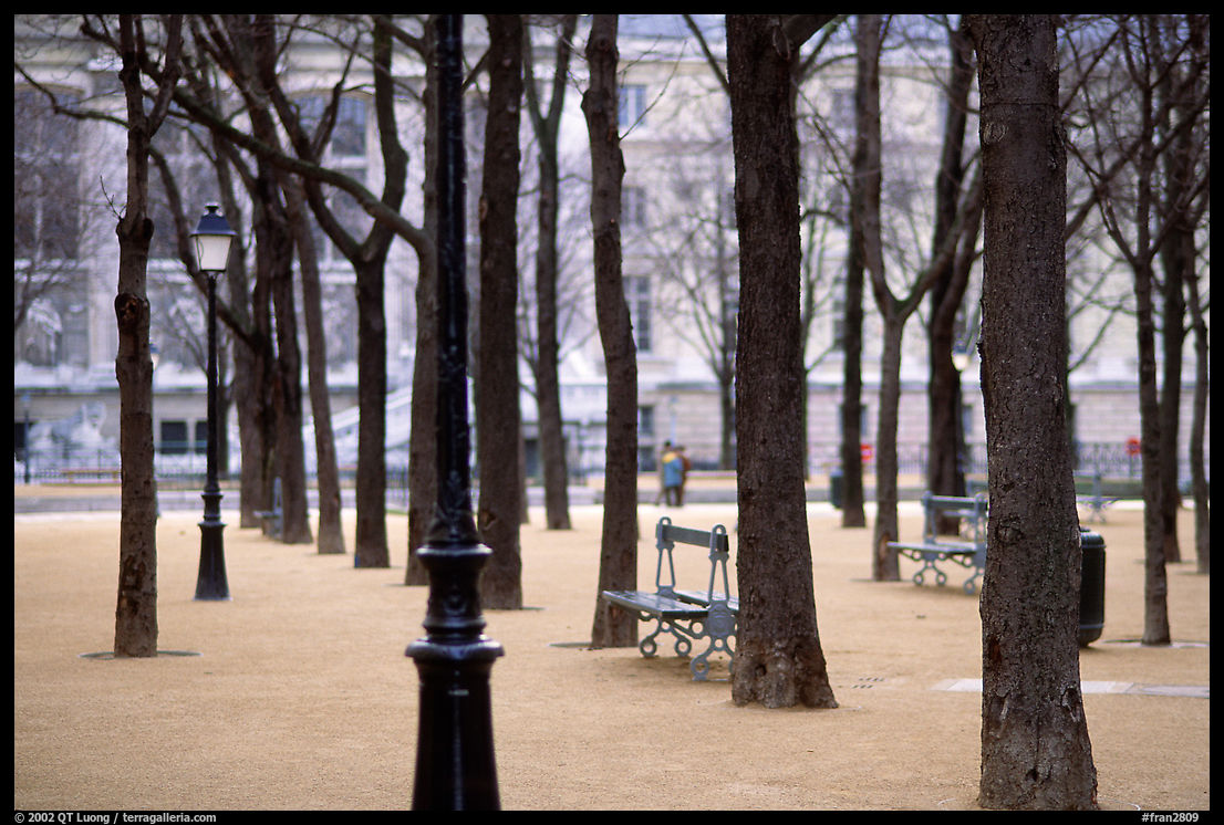 Small Park on ile de la Cite. Paris, France