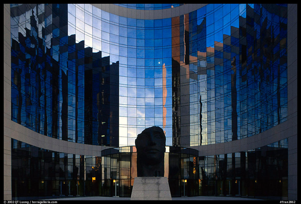 Reflexions in modern office buildings, La Defense. France