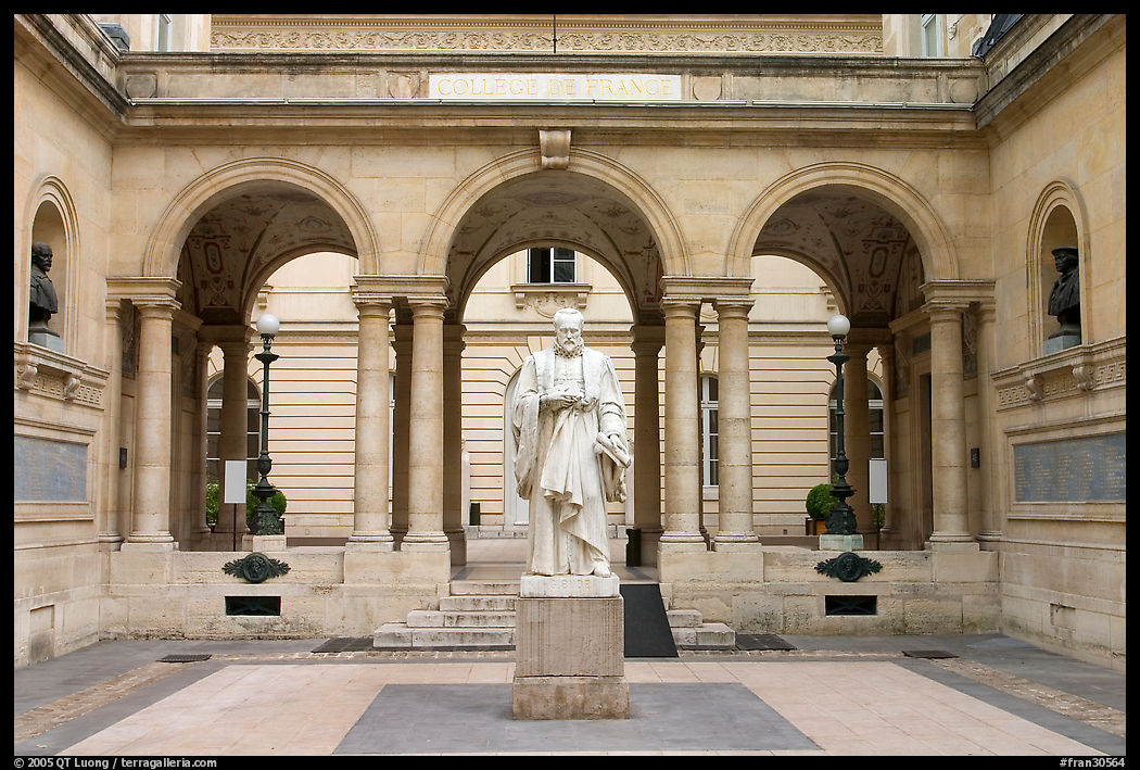 Courtyard of the College de France. Paris, France