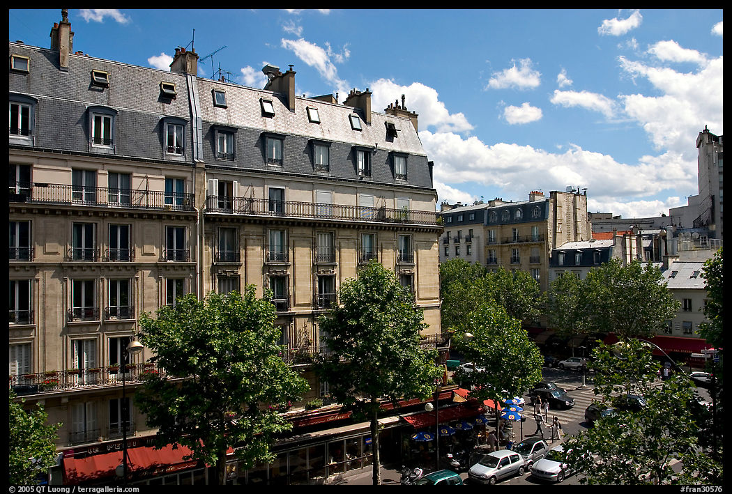 Typical appartment buildings. Paris, France