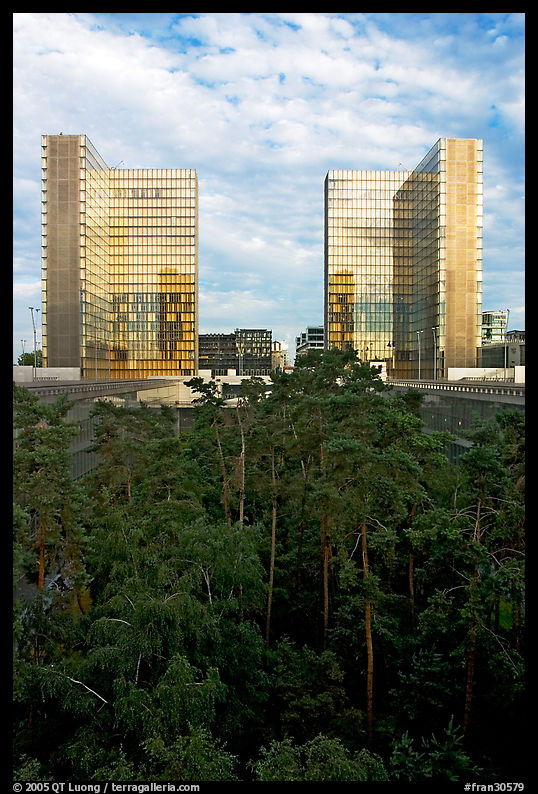 Garden of Eden in the Francois Mitterand National Library. Paris, France
