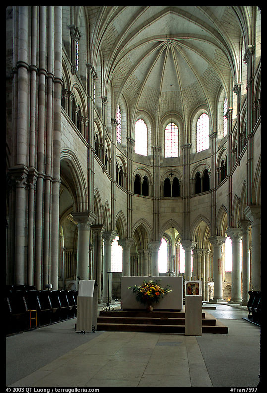 Apse of the Romanesque church of Vezelay. Burgundy, France