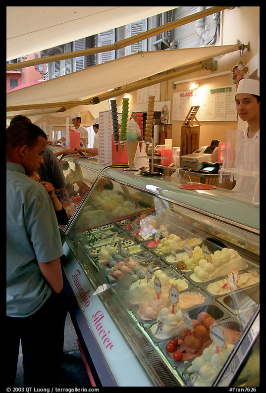 Ice cream parlor, Nice. Maritime Alps, France